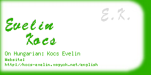 evelin kocs business card